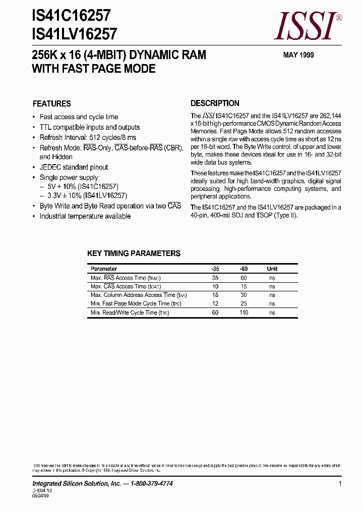 IS41C16257_153568.PDF Datasheet