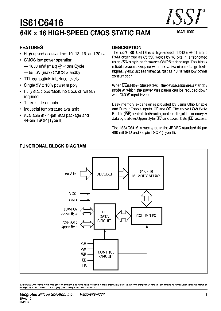 IS61C6416_94336.PDF Datasheet