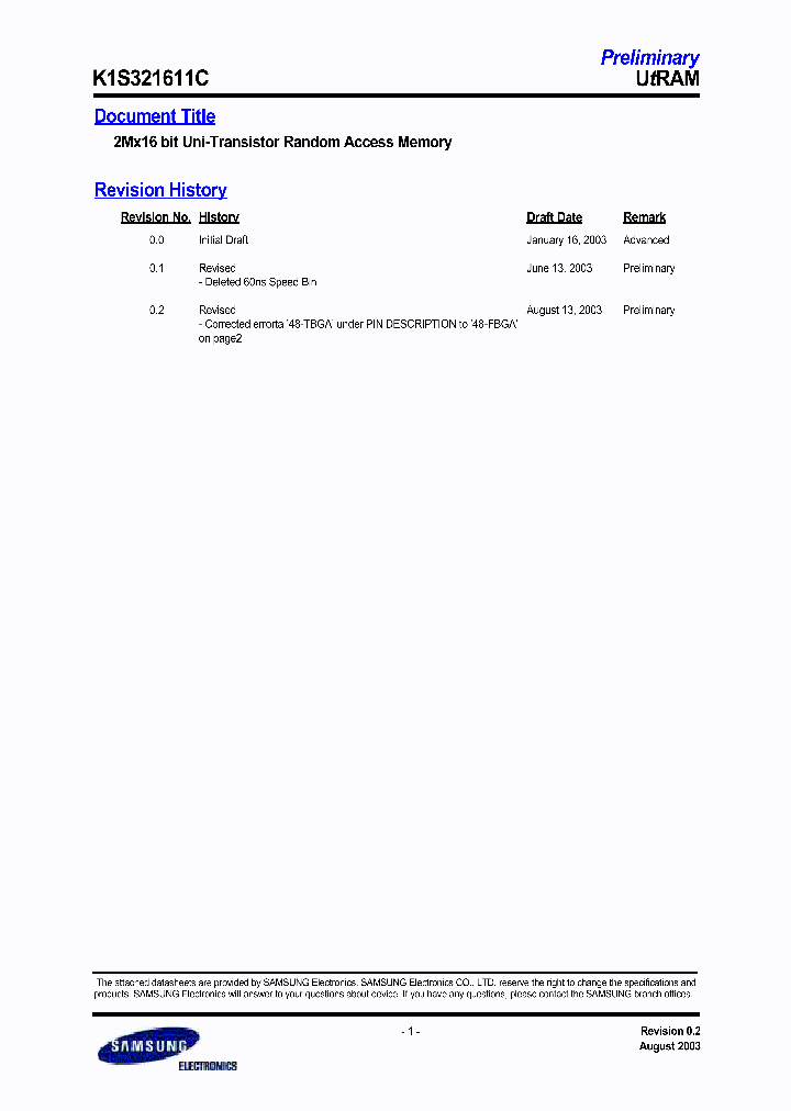 K1S321611C_166615.PDF Datasheet