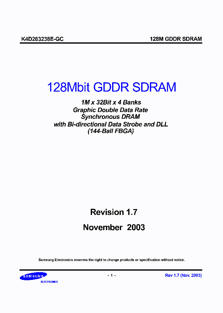 K4D263238E_108705.PDF Datasheet