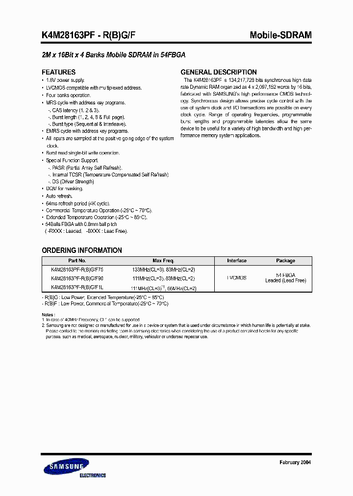 K4M28163PF_156013.PDF Datasheet