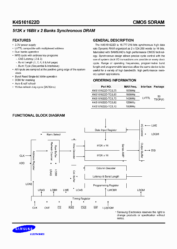 K4S161622D_185267.PDF Datasheet
