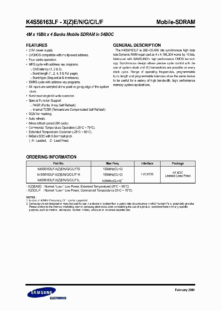 K4S56163LF_139290.PDF Datasheet