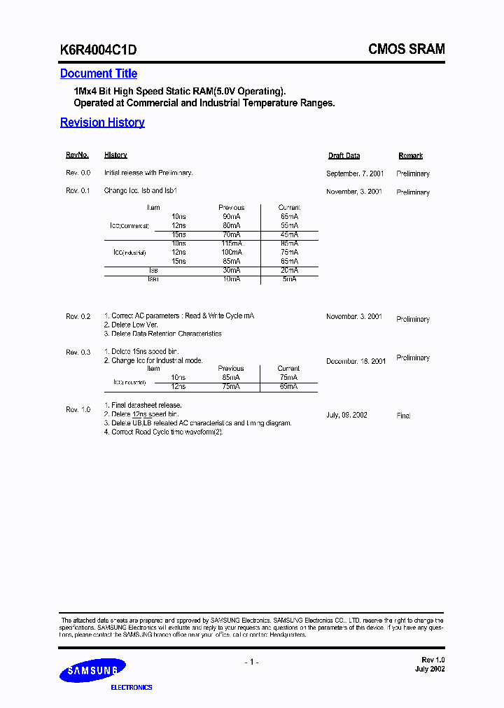 K6R4016V1_77855.PDF Datasheet