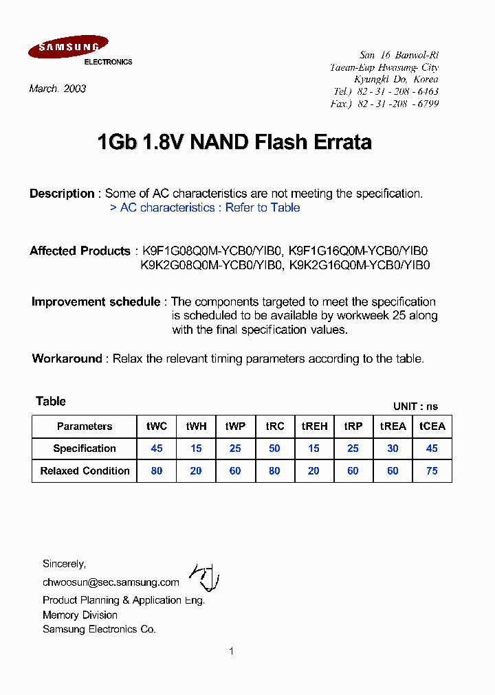 K9F1G08Q0M-PCB0_192825.PDF Datasheet