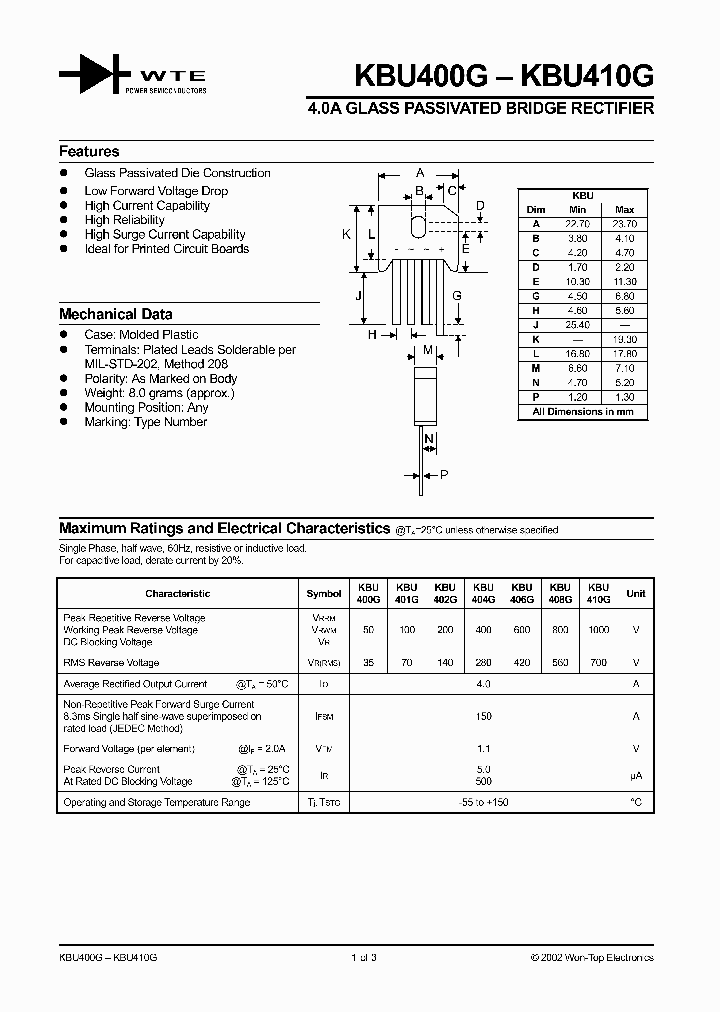 KBU401G_62598.PDF Datasheet