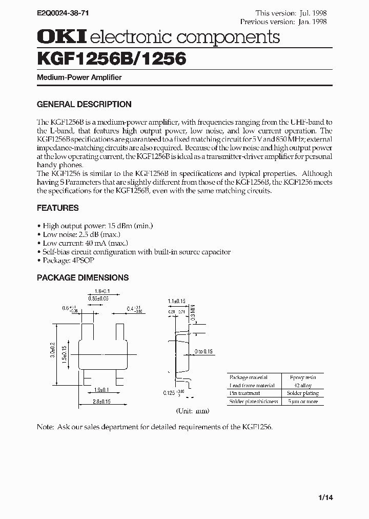 KGF1256_140011.PDF Datasheet