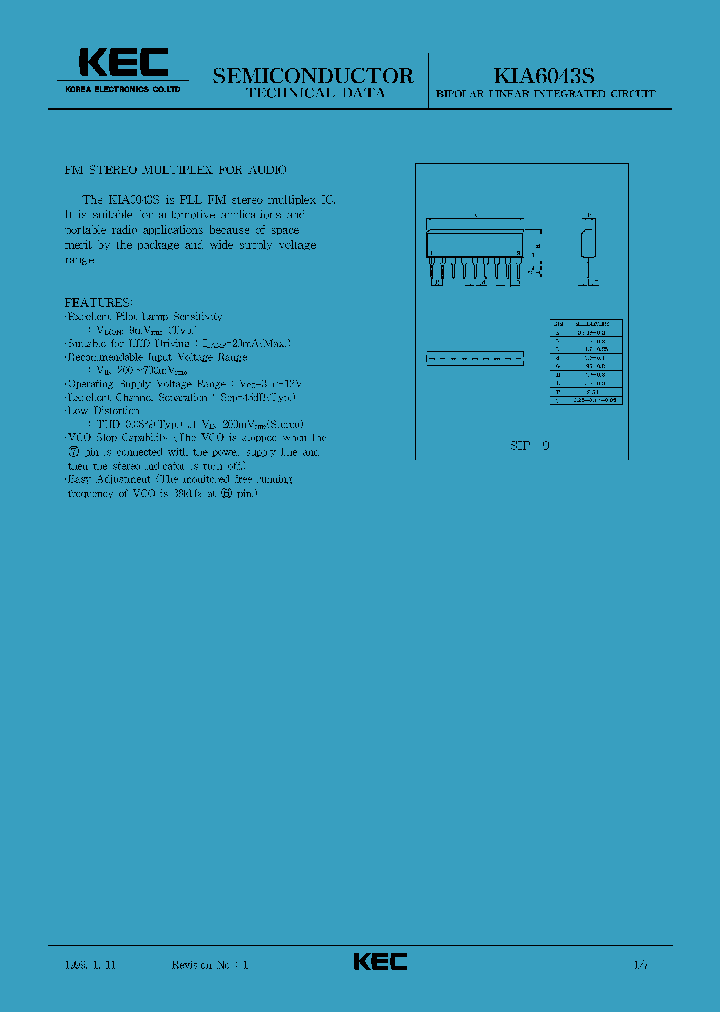 KIA6043S_106536.PDF Datasheet