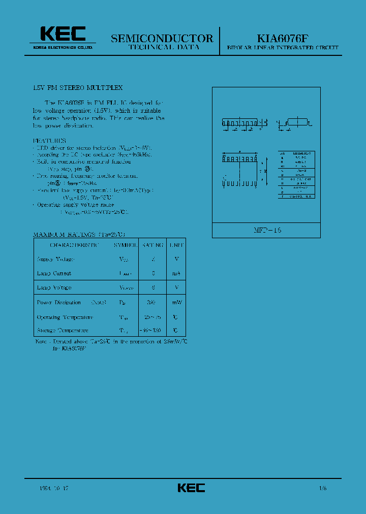 KIA6076_148580.PDF Datasheet