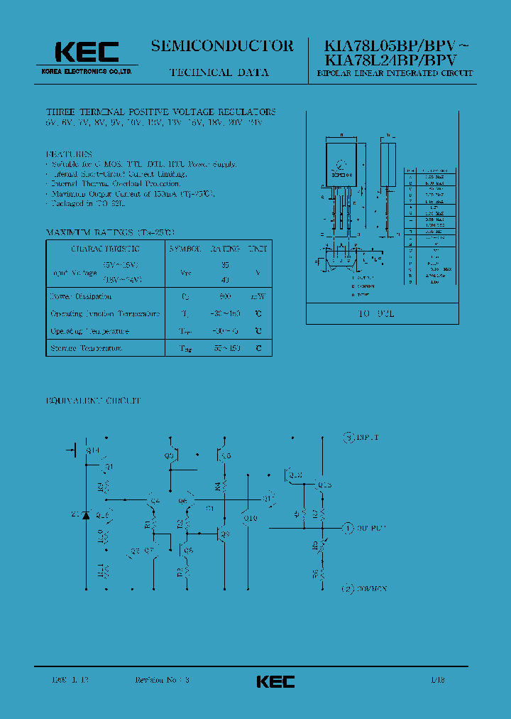 KIA78L05BP_129056.PDF Datasheet