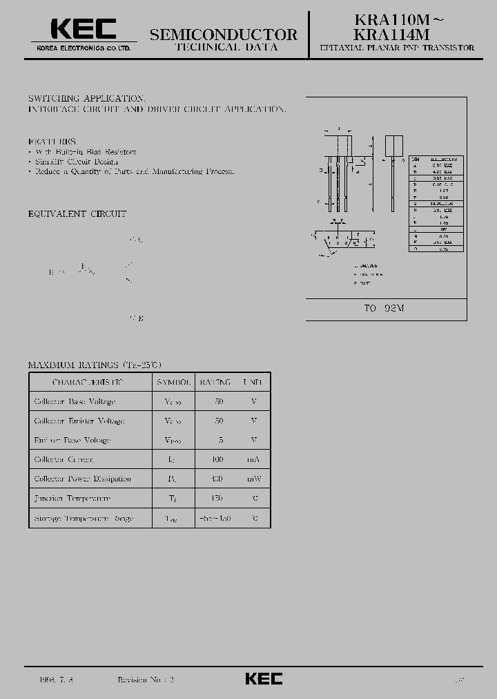 KRA111M_125214.PDF Datasheet