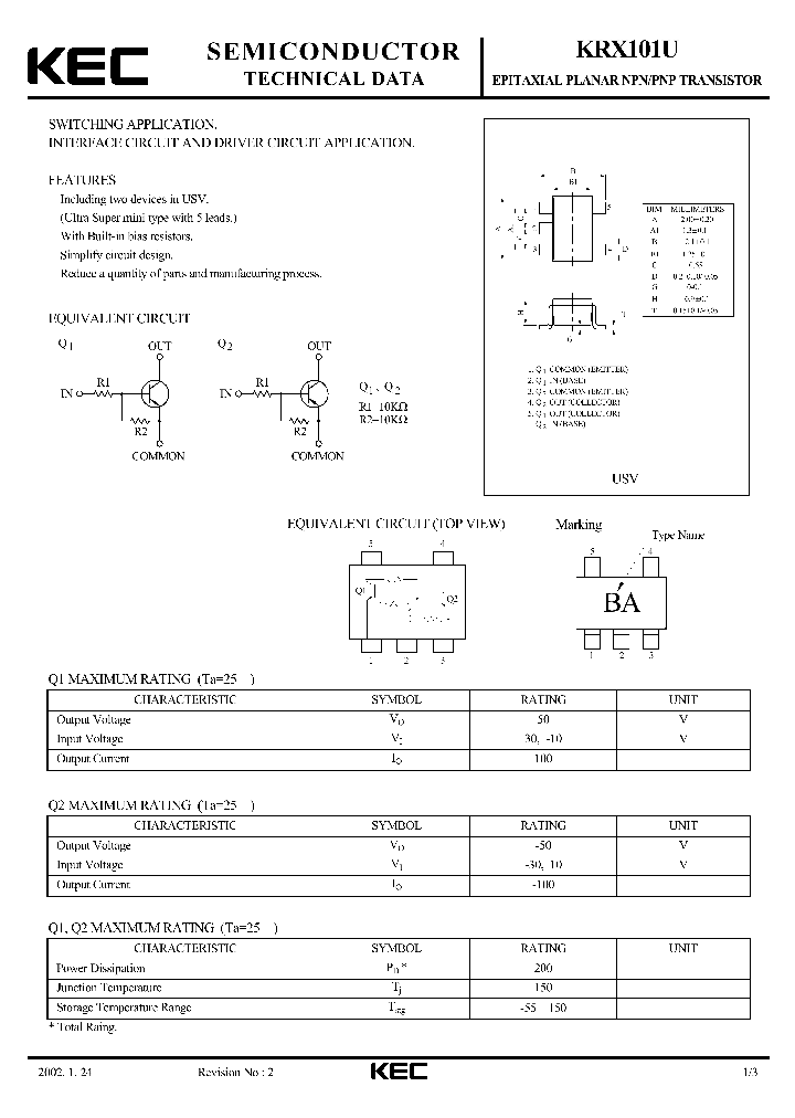 KRX101U_42627.PDF Datasheet