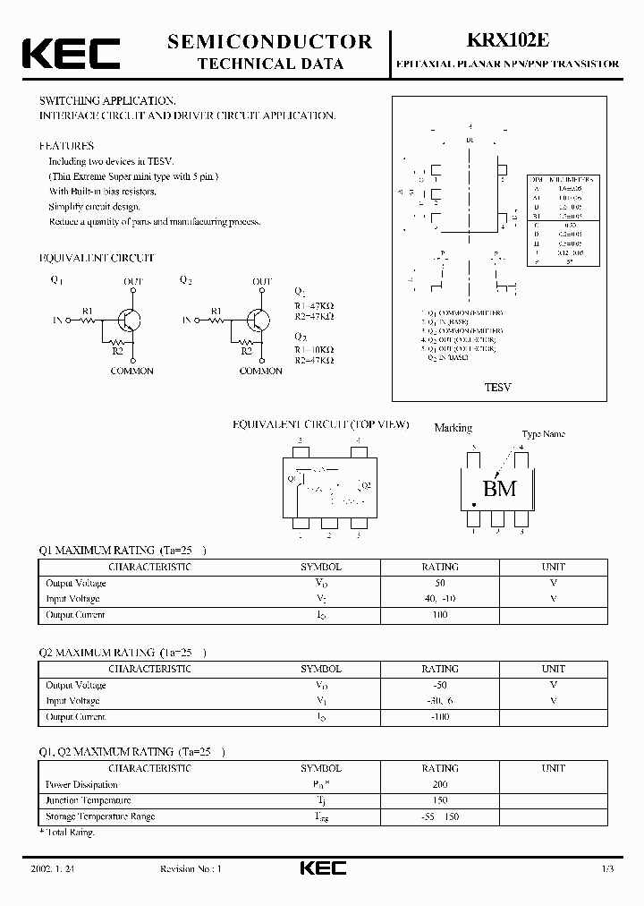 KRX102_42628.PDF Datasheet