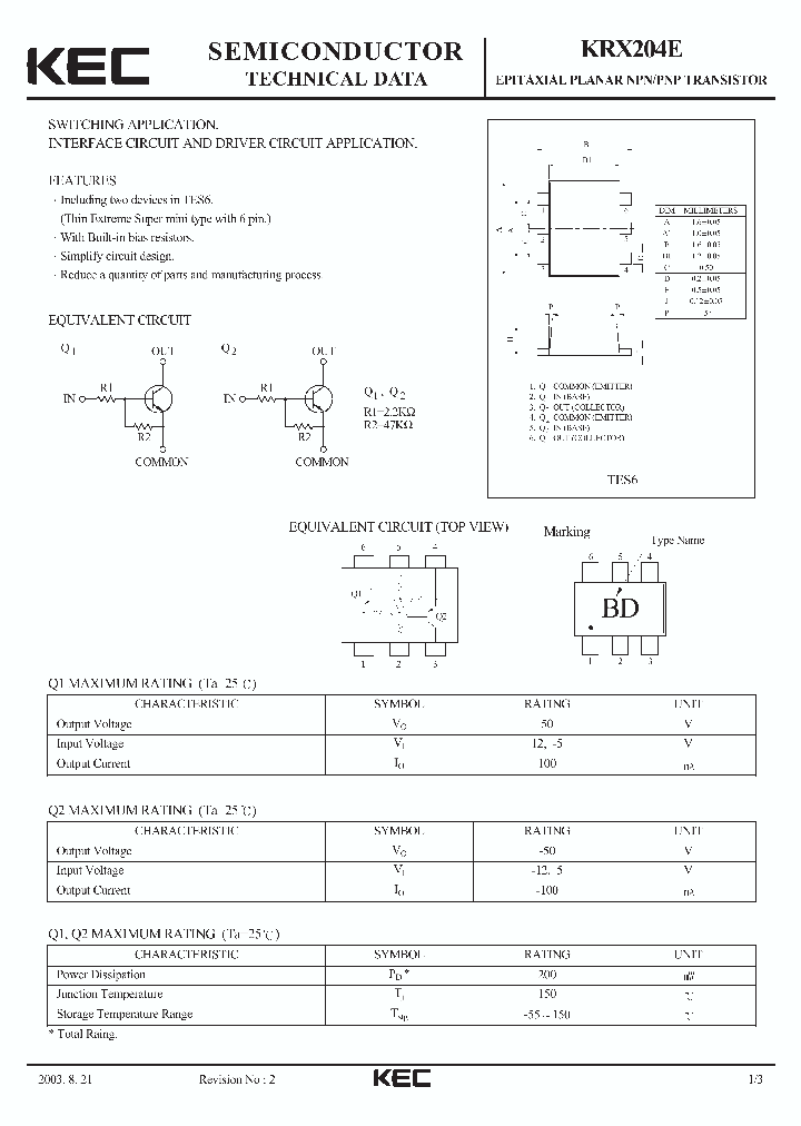 KRX204E_50810.PDF Datasheet