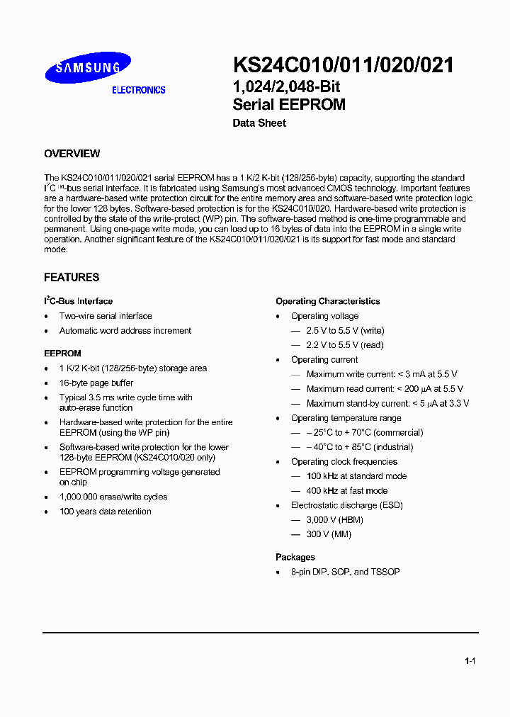 KS24C010_151300.PDF Datasheet