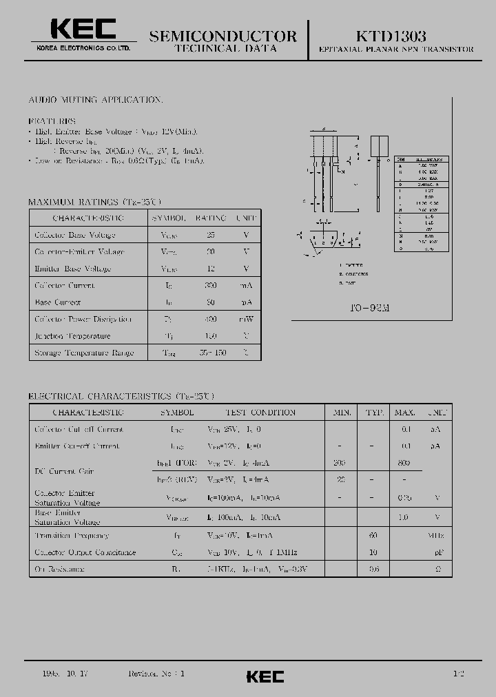 KTD1303_70640.PDF Datasheet