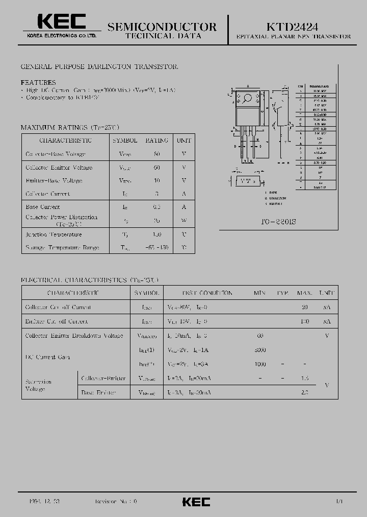 KTD2424_70700.PDF Datasheet