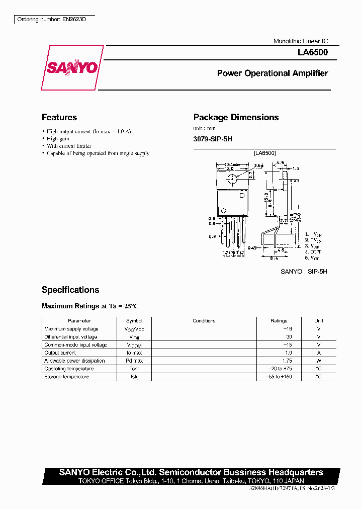 LA6500_190702.PDF Datasheet
