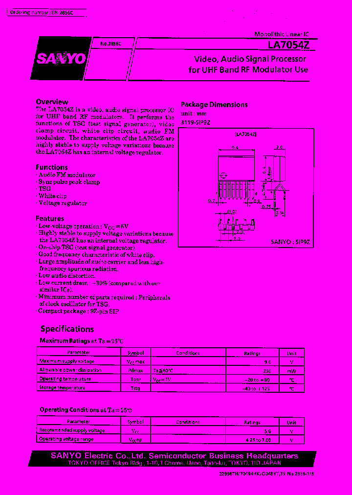 LA7054Z_106714.PDF Datasheet