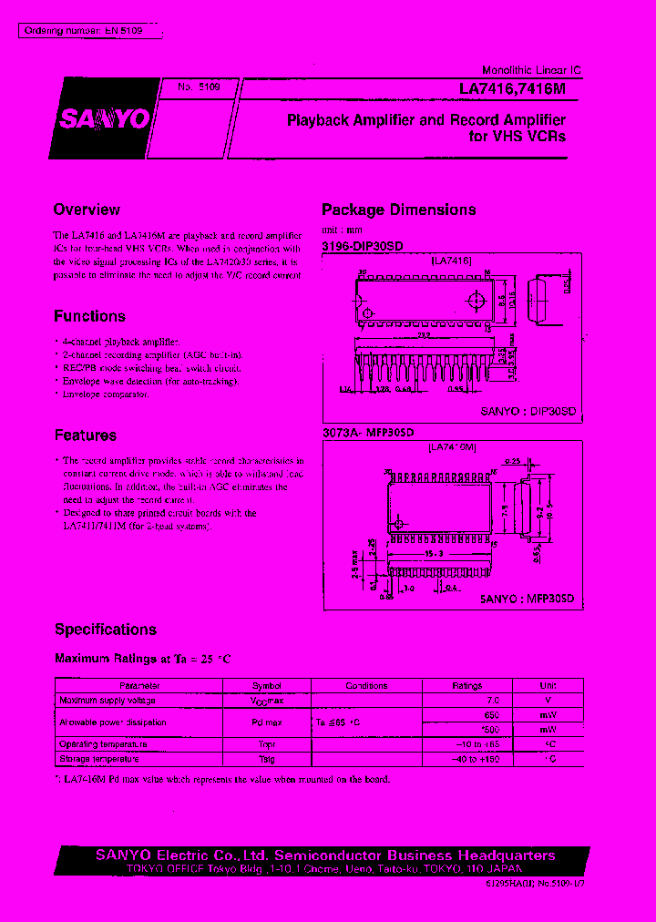 LA7416_151096.PDF Datasheet