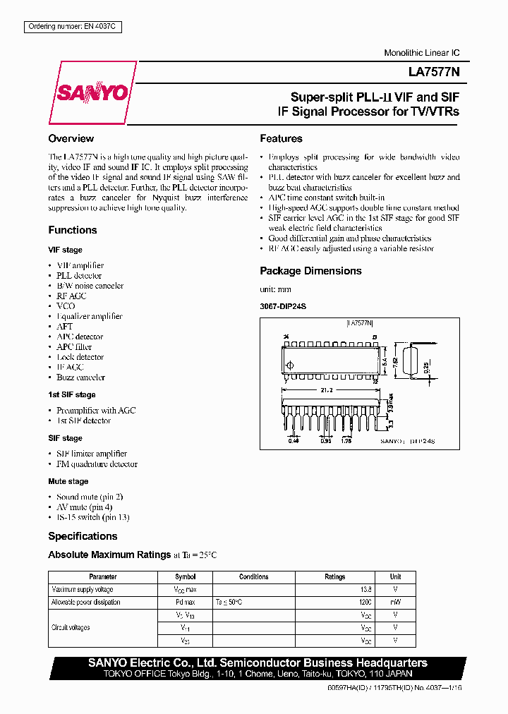LA7577_142001.PDF Datasheet