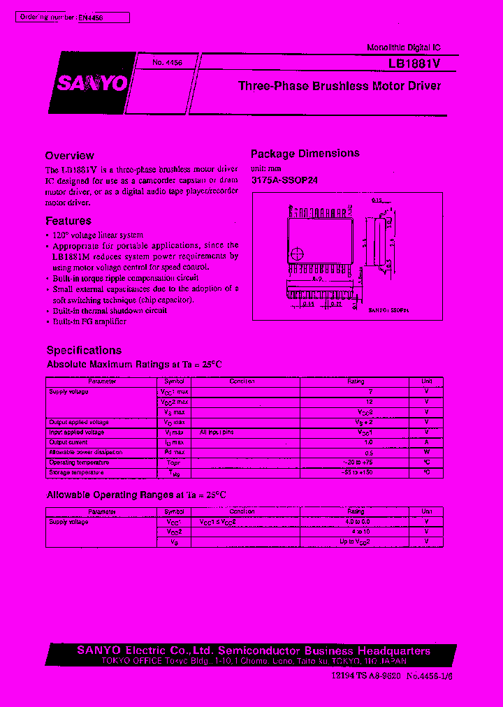 LB1881V_128365.PDF Datasheet
