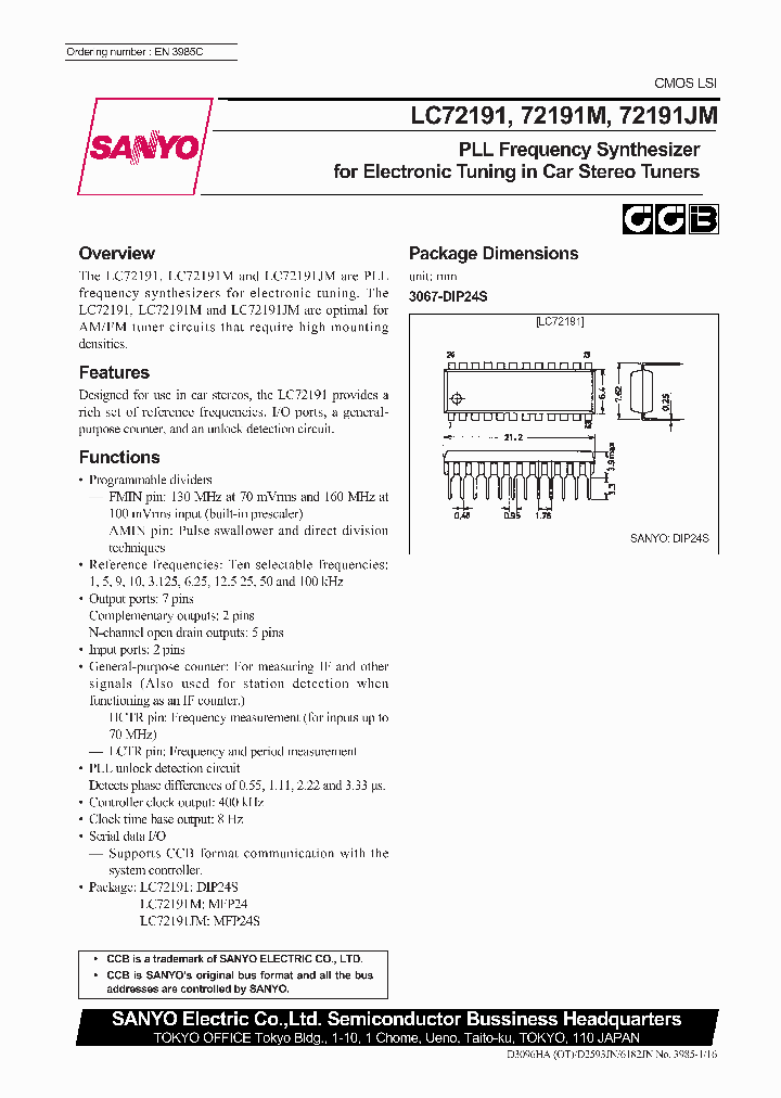 LC72191_96038.PDF Datasheet