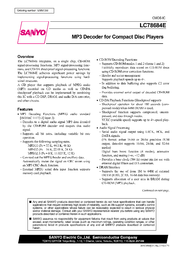 LC78684E_117903.PDF Datasheet