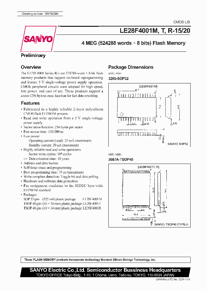 LE28F4001M_27914.PDF Datasheet