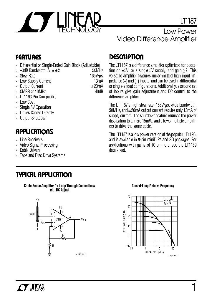 LT1187_75403.PDF Datasheet