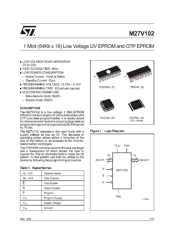 M27V102_121683.PDF Datasheet