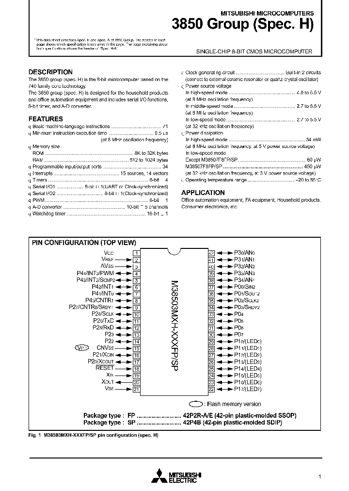M38503M2H-XXXFP_128752.PDF Datasheet