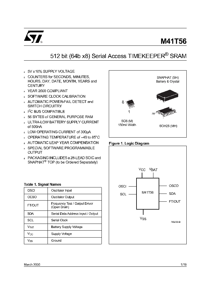 M41T56_136307.PDF Datasheet