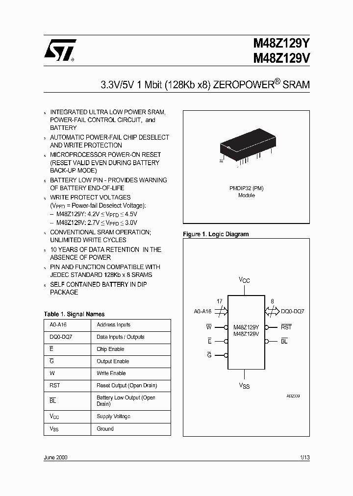 M48Z129V_119235.PDF Datasheet