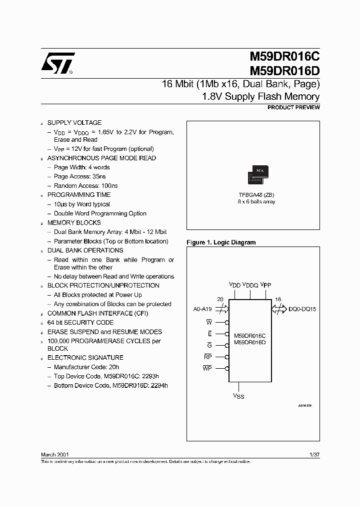 M59DR016_79563.PDF Datasheet