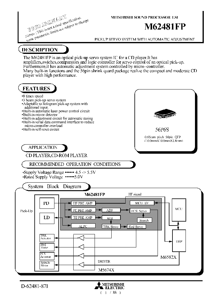 M62481FP_93452.PDF Datasheet