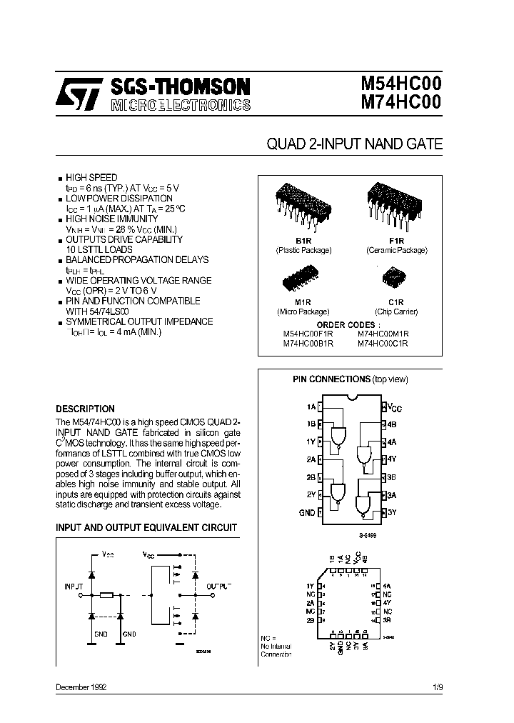 M74HC00B1R_13405.PDF Datasheet
