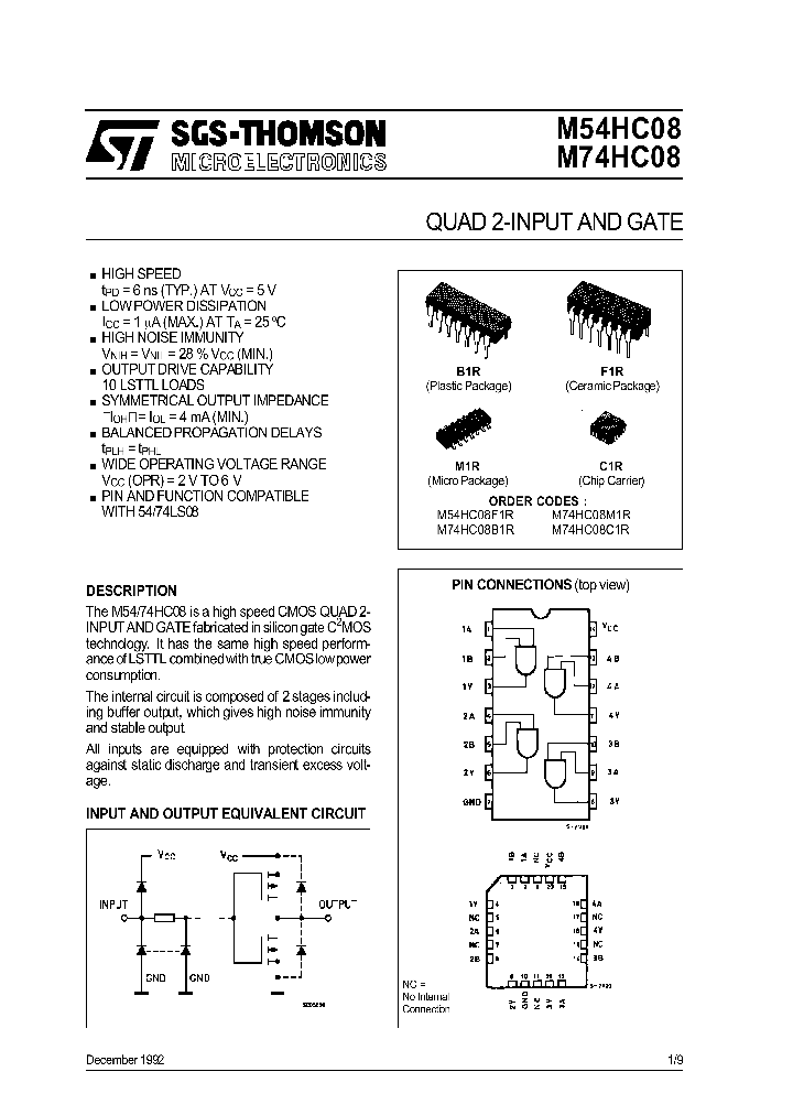 M74HC08B1R_18484.PDF Datasheet