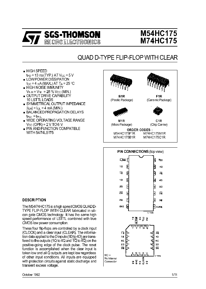 M74HC175_96083.PDF Datasheet