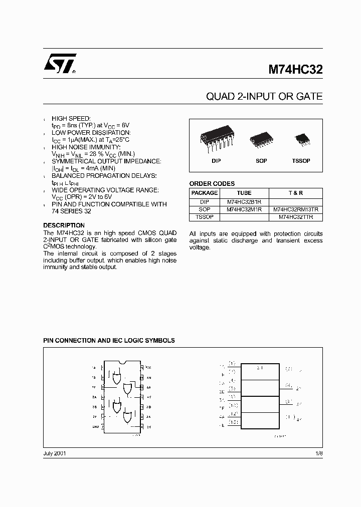 M74HC32_18761.PDF Datasheet