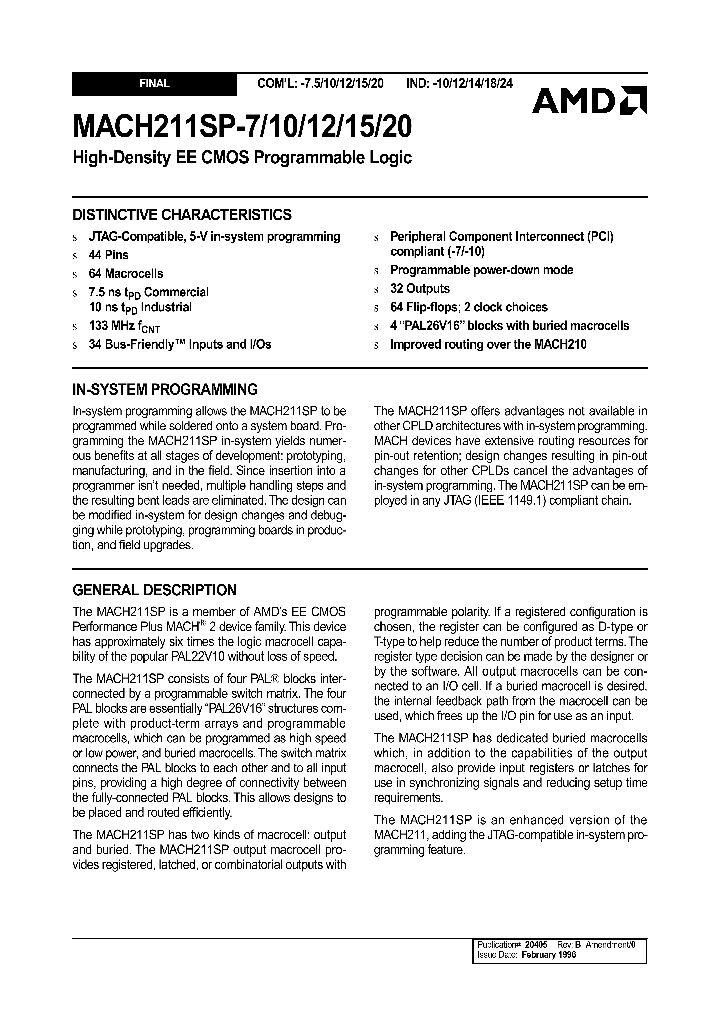 MACH211SP-10_99940.PDF Datasheet