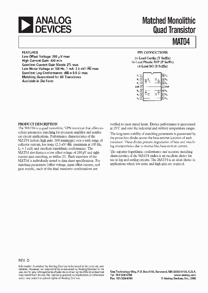 MAT04FP_195091.PDF Datasheet