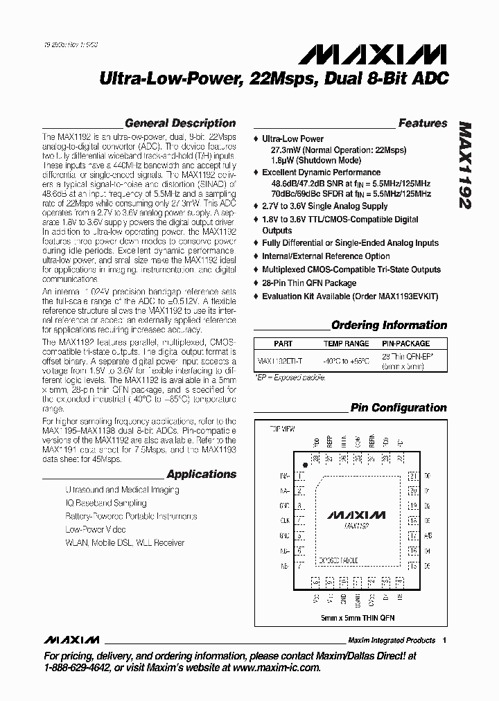 MAX1192_49957.PDF Datasheet