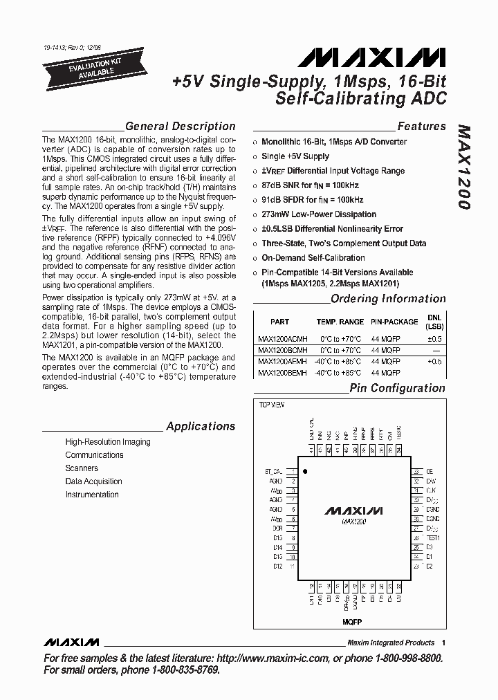 MAX1200_49971.PDF Datasheet