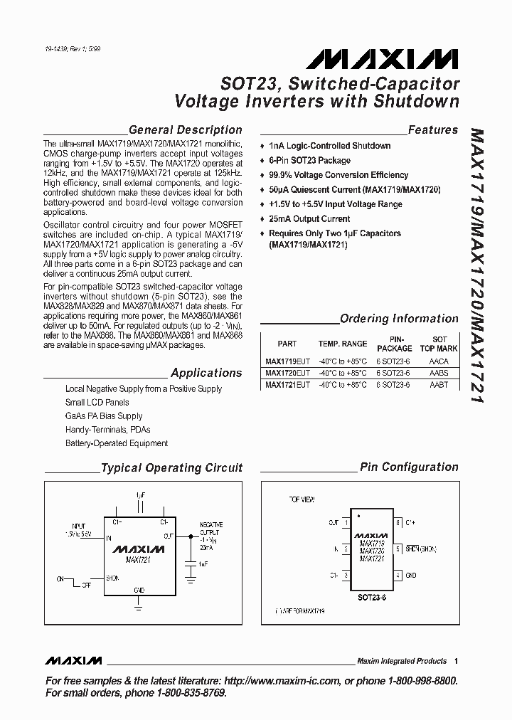 MAX1719_29570.PDF Datasheet