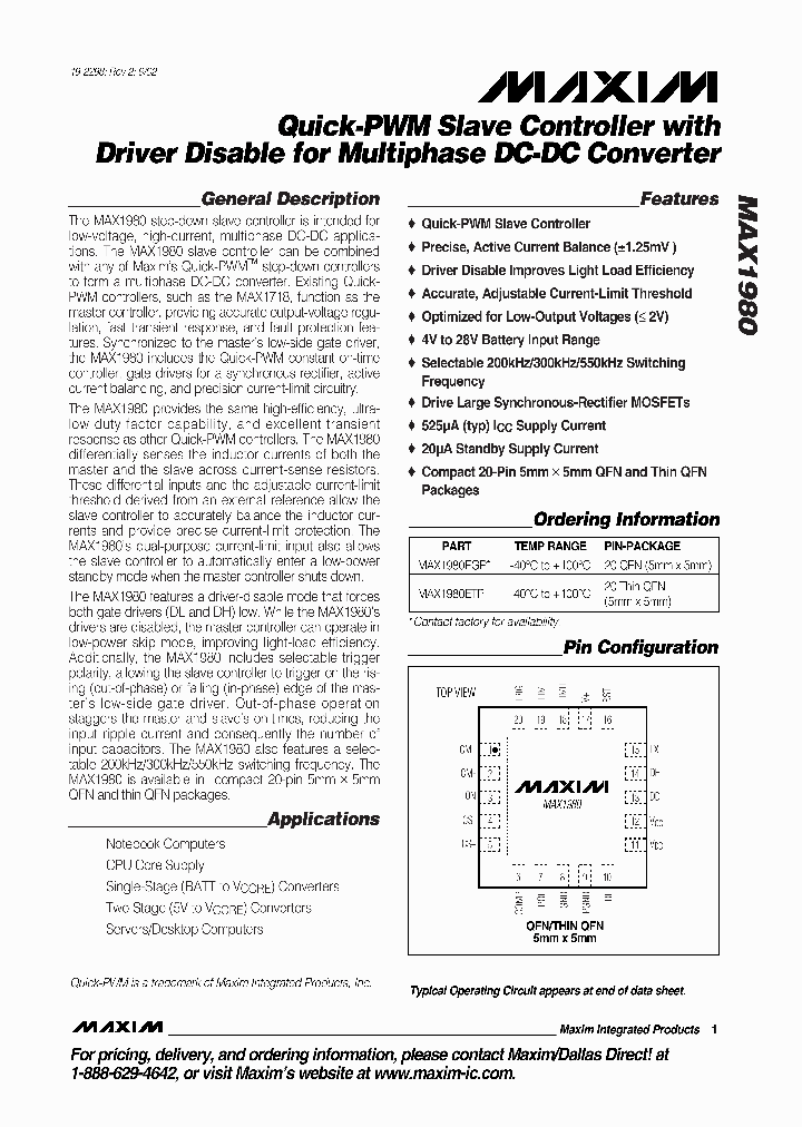 MAX1980_90651.PDF Datasheet