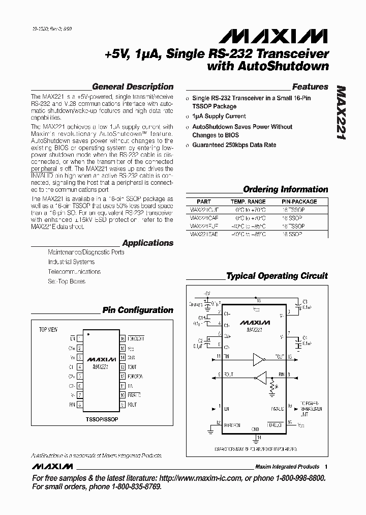 MAX221_50886.PDF Datasheet