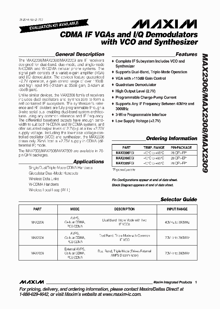 MAX2306_51022.PDF Datasheet