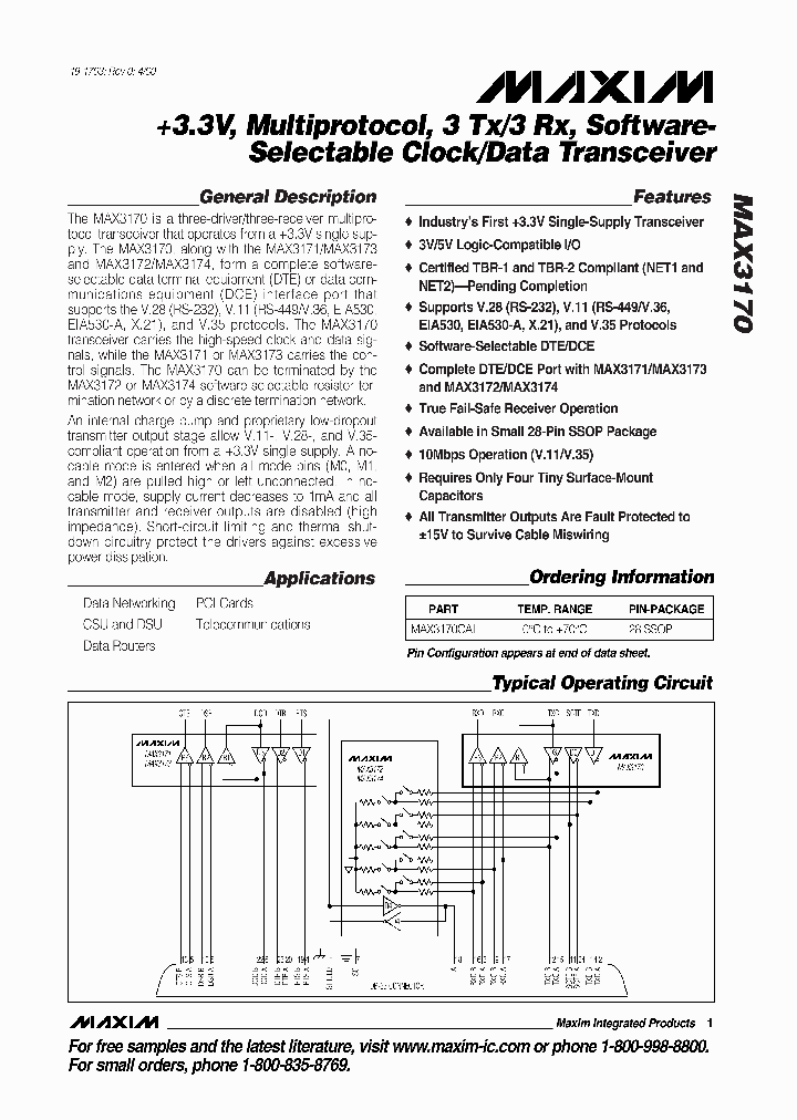 MAX3170_138924.PDF Datasheet