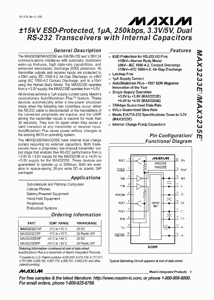 MAX3233E_29681.PDF Datasheet